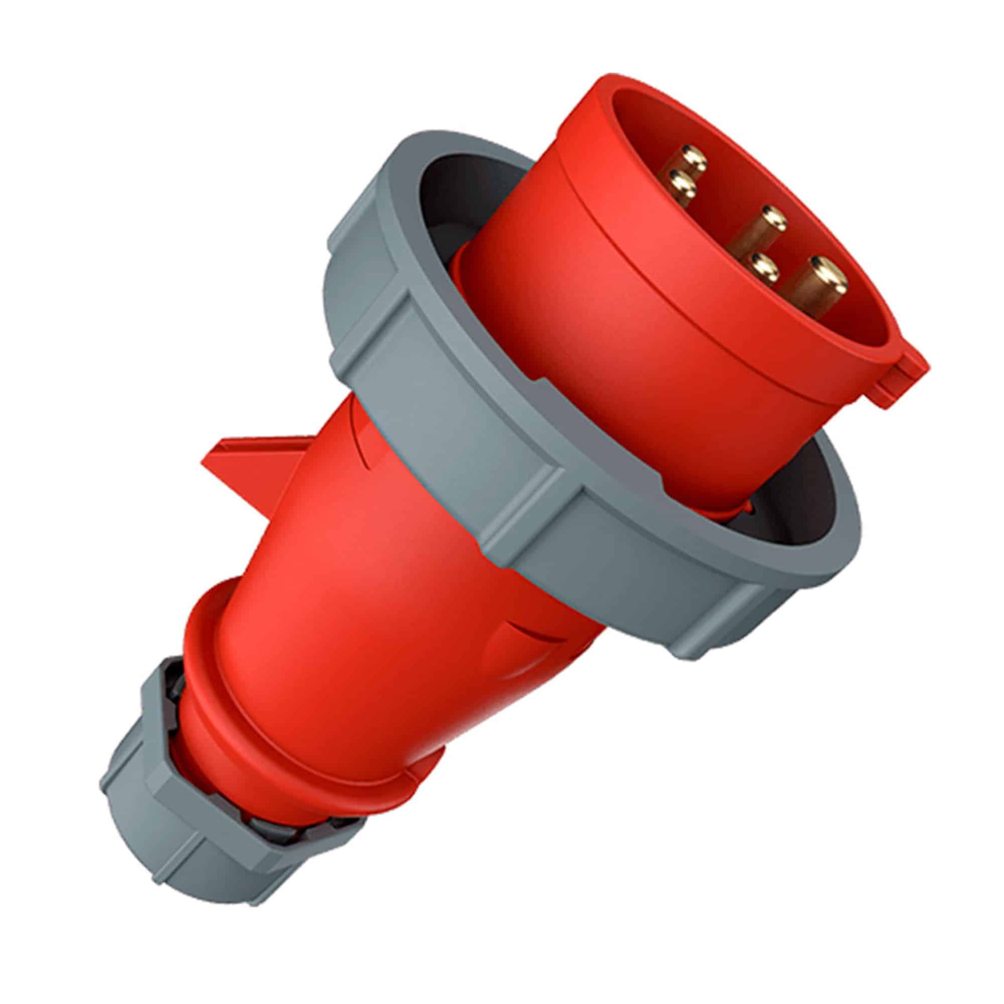 ENCHUFE MENNEKE 16AMP 3P+N+T 415V ROJO 6H IP67
